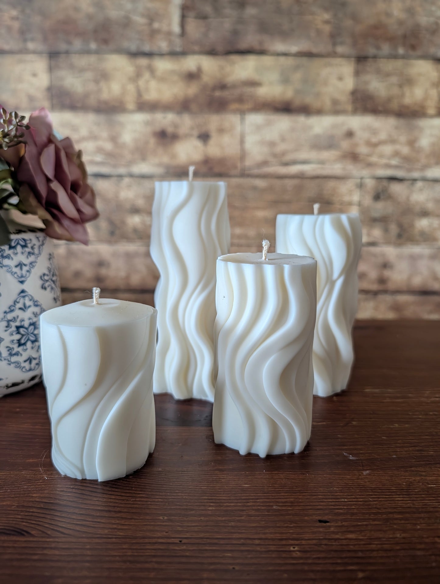 Elegante Wellenkerzen